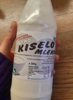 Soy joghurt at Bio Kutak in Belgrade