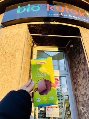 Vegan chocolate bar  at Bio Kutak in Belgrade