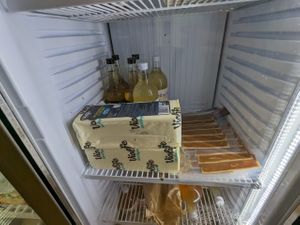 Big blocks of Violife cheez. Vegan bacon. at Red Verde in Sevilla