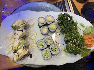 Sushi vegetal at Honkaku in San Sebastian