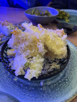 Tempura (not so good, very oily)  at Honkaku in San Sebastian