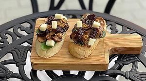bruschetta with sun dried tomatoes   at Ola Healthy Cafe in Khmelnytskyi