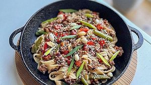 spicy tagliatelle   at Ola Healthy Cafe in Khmelnytskyi