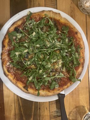 Bolognese pizza  at Il Bazzali in Montreal