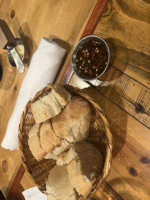 Bread & spicy oil   at Il Bazzali in Montreal
