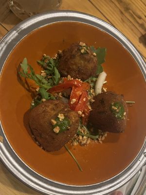 Chickpea croquettes  at Il Bazzali in Montreal