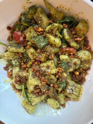 Vegan gnocchi   at Il Bazzali in Montreal