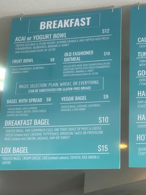 Veggie bagel at Honey Girl Cafe in Cayucos