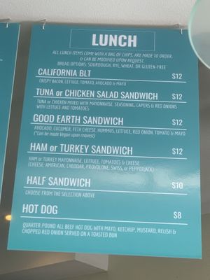 Good earth sandwich at Honey Girl Cafe in Cayucos