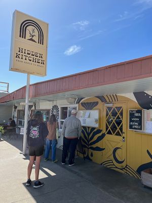 Order outside before getting a table at The Hidden Kitchen in Cayucos