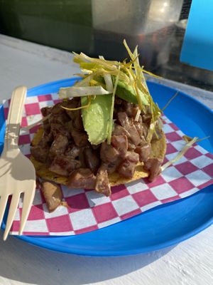 Vegatun tostada at Paxil in Mexico City