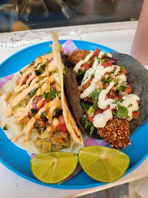 Gobernador on the left was delicious, Paxil on the right was just OK at Paxil in Mexico City