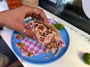 Overly stuffed cauliflower taco  at Paxil in Mexico City
