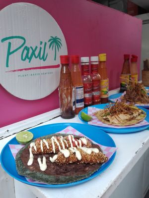 Paxil aguacate empanizado con amaranto at Paxil in Mexico City