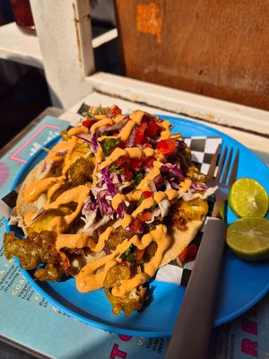 Fish tacos at Paxil in Mexico City