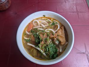 " Vietnamese thick noodle soup" at Ba Minh in Hue