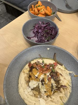 Hummus and mazas  at Hummus YA! in Mexico City