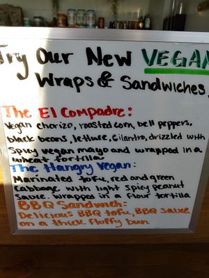 Menu, there were more items than were listed here at egghole in Lakewood