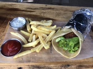 Falafel wrap 😋  at Jungle SV in El Tunco