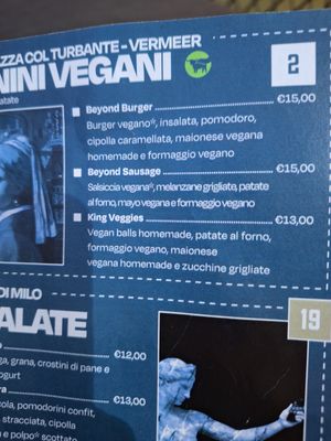 Menu at Thaddeus in Caserta