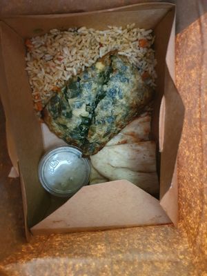 Spanakopita at Vegan Pizza House in Vancouver