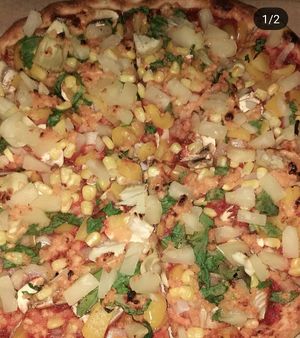 Pizza at Vegan Pizza House in Vancouver