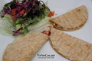 Vegan quesadillas at El Nuevo Mexicano in Chicago