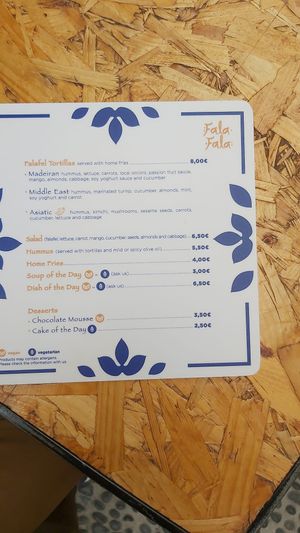 Menu 2 at Fala Fala in Funchal