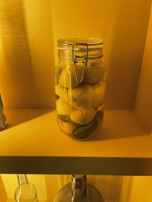 Interior - pickled lemons #Veganuary at Fala Fala in Funchal