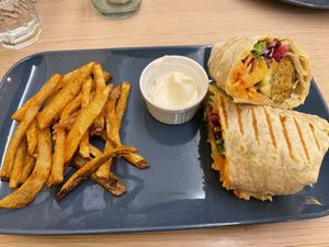 Madeiran falafel wrap  at Fala Fala in Funchal