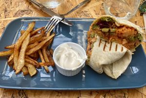 Wrap with kimchi  at Fala Fala in Funchal