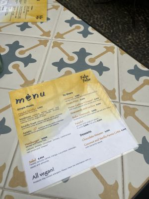 Menu  at Fala Fala in Funchal