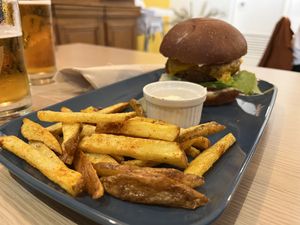 Vegan burger  at Fala Fala in Funchal