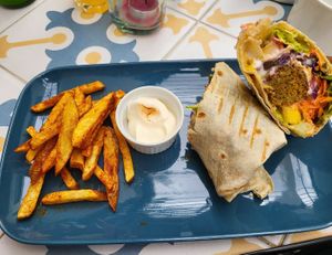 Falafel Tortilla Madeiran at Fala Fala in Funchal