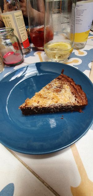 Brownie with coconut shavings! at Fala Fala in Funchal