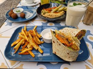 The Asiatic-Wrap with Fries (vegan) at Fala Fala in Funchal