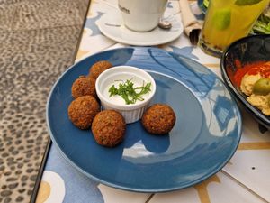 Falafels with Yoghurt (vegan) at Fala Fala in Funchal