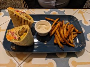 Falafel tortilla at Fala Fala in Funchal