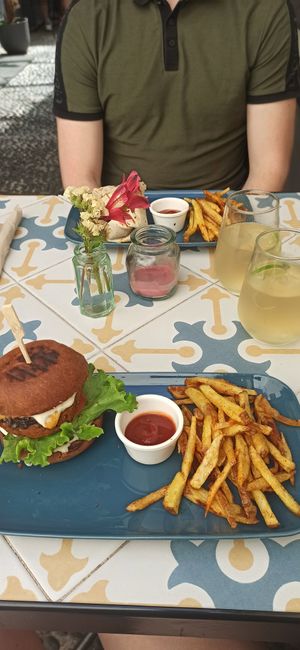 Soybean Burger + Madeirian Wrap at Fala Fala in Funchal