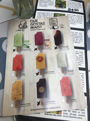 Eiskarte  at Fala Fala in Funchal