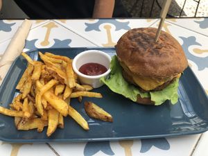 Homemade Soybean Burger  at Fala Fala in Funchal