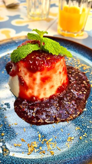 Vegan panna cotta 🌱👍 at Fala Fala in Funchal