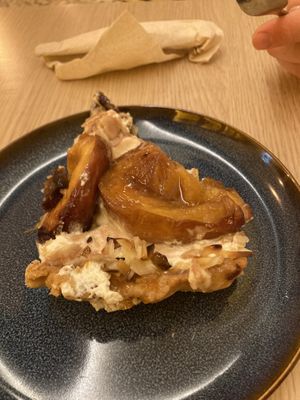 Peach dessert   at Fala Fala in Funchal