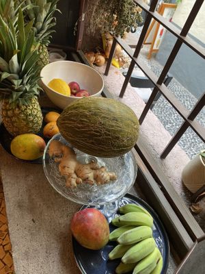 Incredible use of fresh local fruits  at Fala Fala in Funchal