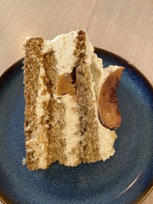 Nectarine, almond cake, special of the day  at Fala Fala in Funchal