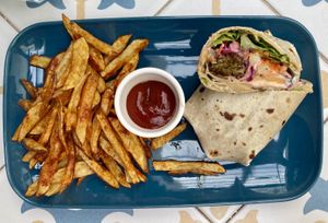 Falafel Wrap with fries  at Fala Fala in Funchal