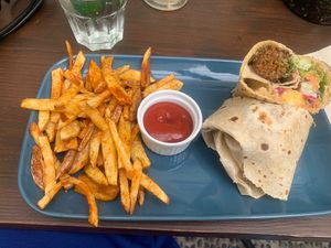 Madeiran falafel wrap   at Fala Fala in Funchal