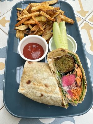 Mediterranean wrap  at Fala Fala in Funchal