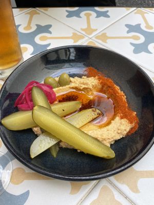 Hummus, really good  at Fala Fala in Funchal