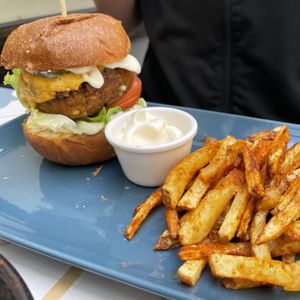Homemade soybean burger  at Fala Fala in Funchal